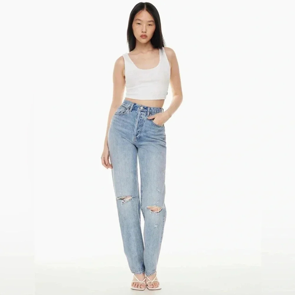 Denim Forum The Joni High Rise High-waisted Loose Jeans